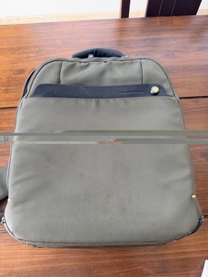 Mandarina Duck Laptop Backpack Olive Green Nylon Travel Business Bag EUC