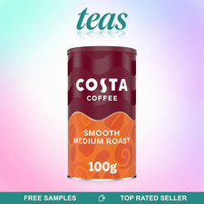 Costa Coffee Smooth Medium Roast Instant 100g Tin | 50 Cups | Barista Style