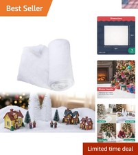 1 Roll Christmas Fake Snow Blanket with Lights  94"x31" Inchs Thick Artificial...