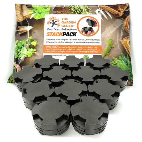 The Garden Gecko Stack Pack Plant Pot Feet, Outdoor Pot Feet, 24 Pack