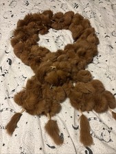 Vintage Fell Stola Schal Braun 