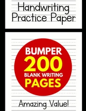 Handwriting Practice Paper for Kids: Bumper 200-Page Dotted Line Notebook (Handw