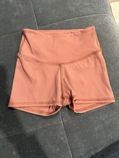 TIGER FRIDAY High-Waisted Athletic Dance Shorts Brown Mocha GIRLS Child Large CL