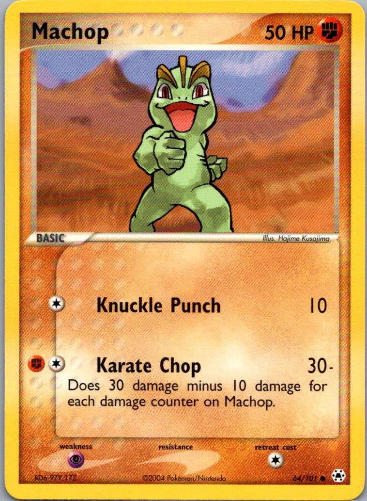 Machop 64/101 Common Hidden Legends Pokemon Lightly Played