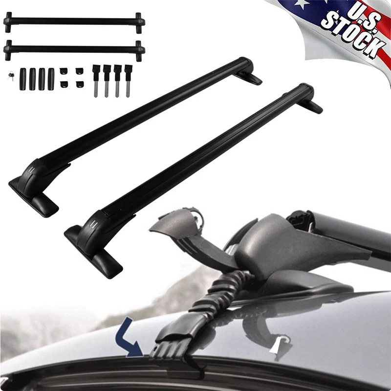 115CM/45'' Cross Bar Luggage Carrier Top Roof Rack W/ Lock For Scion xB Wagon US Foto 4 de 4