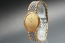 Vintage anni 80 OMEGA De Ville Cal.1378 Ref.DL395.0875 quadrante oro uomo...