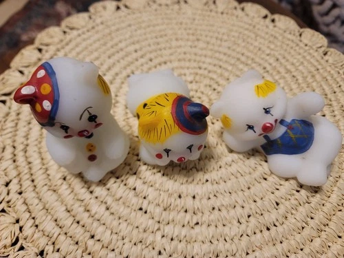 Fenton Hand Painted Glass Clown Figurines Centennial Countdown 2003-2005