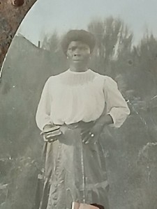 Antique African American * COLORED FEMALE *HOLDING BOOK*FLORIDA