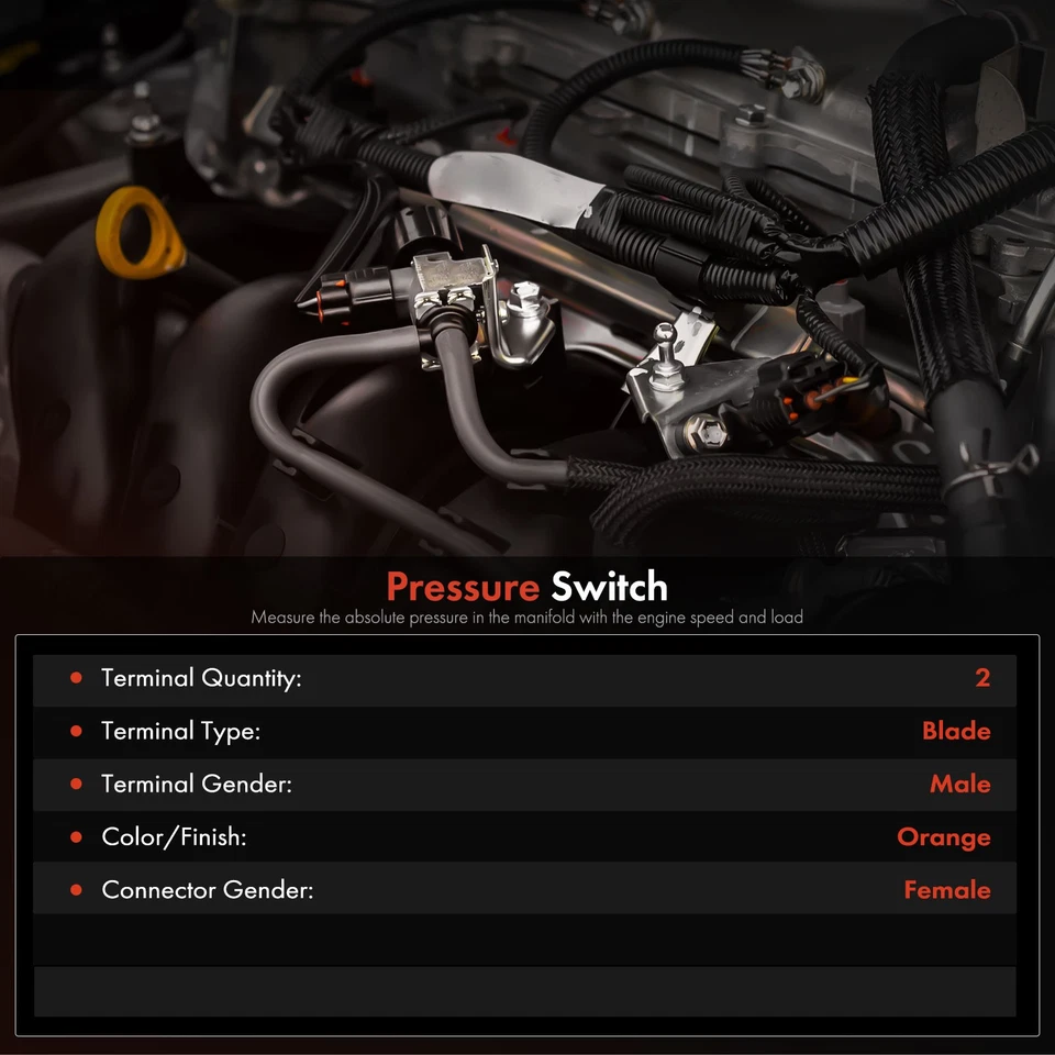 Pressure Switch for Kenworth C500 K100E K270 K300 K370 T170 T400 T270 T370 T660 - Image 2 of 4