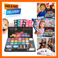 Face Painting Kit for Kids, 20 Water Based Colors, Rainbow Split Cake, with