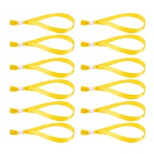 100 Pcs Disposable Cloth Wristbands for Event, Yellow
