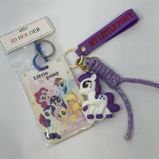 My Little Pony Chunky Keychain Bag Charm W/ Accessory  ID Holder W/ Landyard