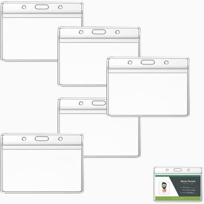 Kartenhüllen Transparent 5 Stück ID Ausweishalter Namensschilder für Business