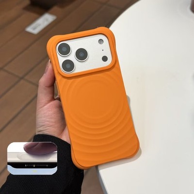 Ripple Soft-Silicone Case For iPhone Air 17 Pro Max 16 15 14 Magnetic Phone Case