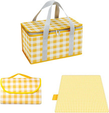 Cestini Da Picnic Isolati, 35 X 20 X 20 Cm, Borsa Termica Da Picnic Da 15 L, Con