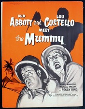 ABBOTT AND COSTELLO MEET THE MUMMY 1955 Bud Abbott, Lou Costello TRADE ADVERT