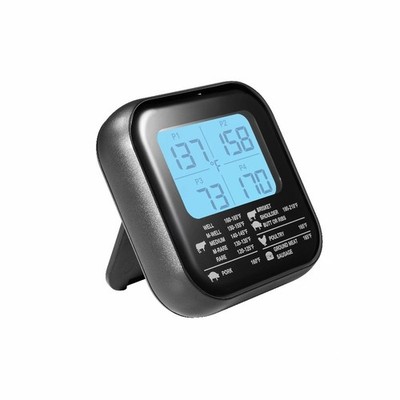 ABS LCD Display Cooking Thermometer with 4 Temperature Probes