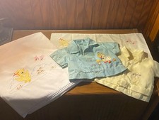 Vintage Embroidery - Pillowcase, Crib Sheet, Baby Shirts - Ducks