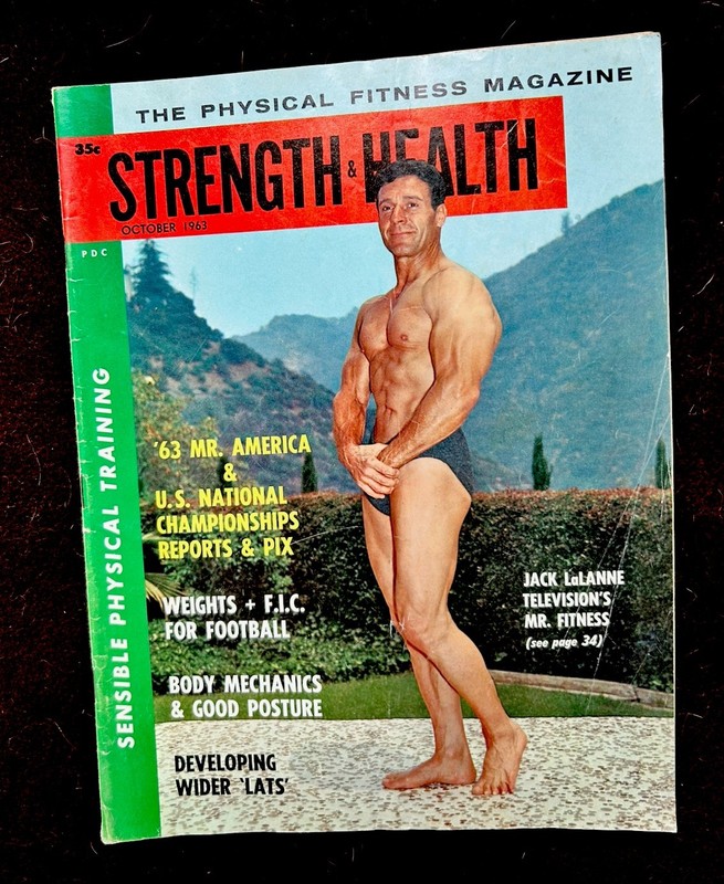 Strength & Health Magazine-  October,1963 - Jack LaLanne- Weights for Football
