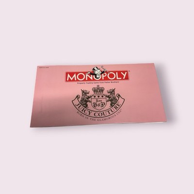 Juicy Couture Monopoly Collector's Edition Rare GREAT CONDITION Board Game 