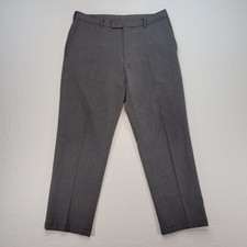 Uniqlo Heattech Pants Mens 33x27* Gray Slim Fit Straight Stretch Twill