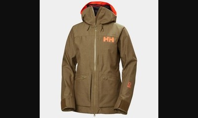Helly Hansen Powderqueen 3.0 Ski Jacket Women's Medium Sepia