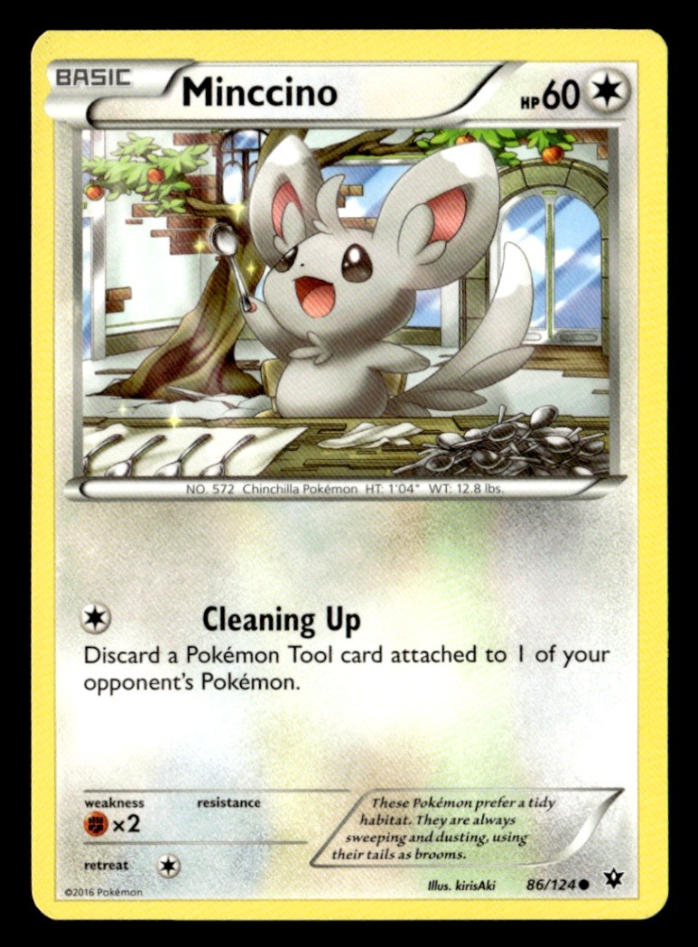 Minccino (86) Common Reverse Holo XY - Fates Collide 86/124 NM Pokémon TCG