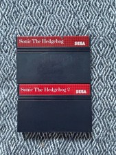 Master System SONIC THE HEDGEHOG x2 CARTS Games 1 + 2 PAL *(Works in US)*