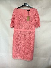 Jaeger Coral Lace Dress Size 14 BNWT Wedding Party Occasion Shift Dress