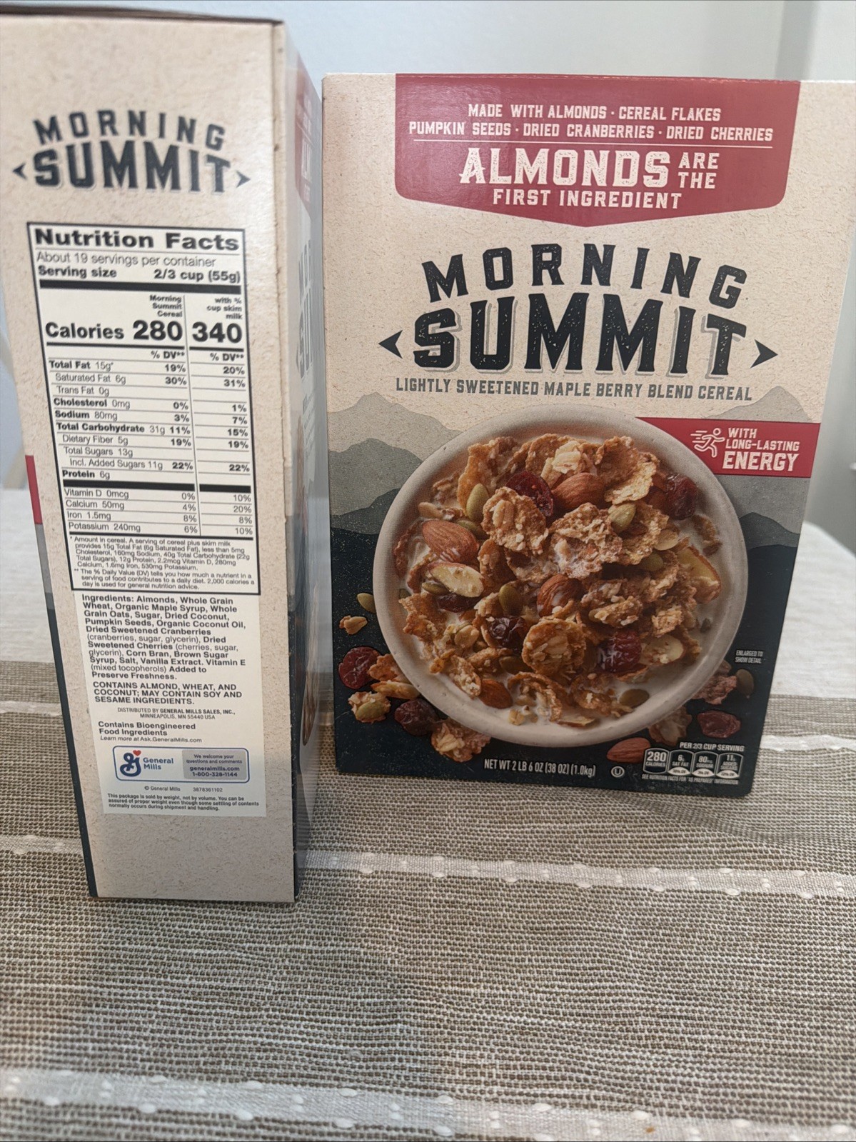 2 Packs Morning Summit Breakfast Cereal 38oz Per Box