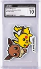 2023 POKEMON STICKERS B-SIDE LABEL EEVEE & PIKACHU CGC 10 GEM MINT