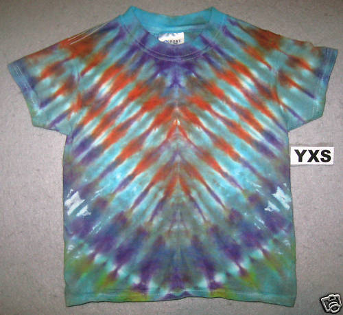 ORANGE V TIE DYE KINDER T-SHIRT EXTRA SMALL - Bild 1 von 1