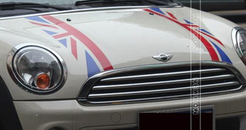 For Mini Cooper Union jack bonnet stripes Car Hood Graphics Sticker Decal - Picture 4 of 5