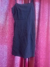 Forever 21 navy polka dot mini bodycon dress size small