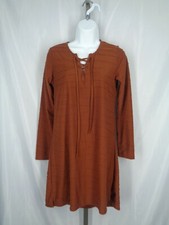 Earthbound Trading Co Brown Textured Dress Size Small New