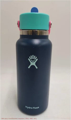 Hydro Flask 32oz Wide Mouth Flex Straw Water Bottle Winter Night SEE DETAILS