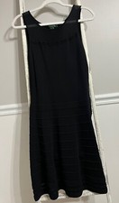 Lauren Ralph Lauren Mesh Detailed Jersey Knit Bodycon Maxi Dress Black Size M