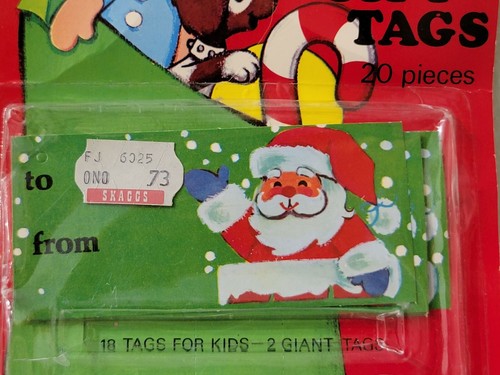 Mid Century Vintage Giant Christmas Gift Tags Decoration NIP Peck incorporated - Picture 2 of 4