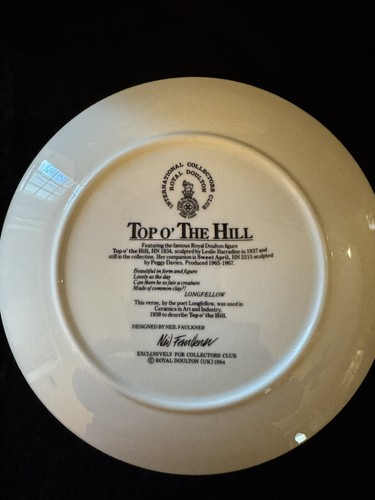 Vintage Sammelteller Royal Doulton TOP O’ THE HILL HN 1834 - Bild 6 von 11