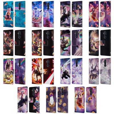 OFFICIAL RANDOM GALAXY SPACE CAT LEATHER BOOK WALLET CASE COVER FOR NOKIA PHONES