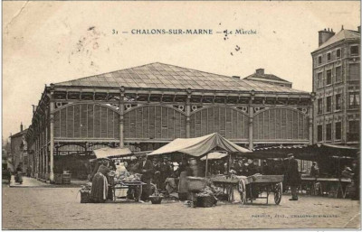 J03 / DEPT.51 TOP CPA 1900 CHALONS SUR MARNE LA MARCH ANIME +++
