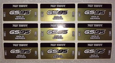 9 True Temper GS95 Gold Series S300 Golf Club Shaft Band Labels + 2 wedge bands