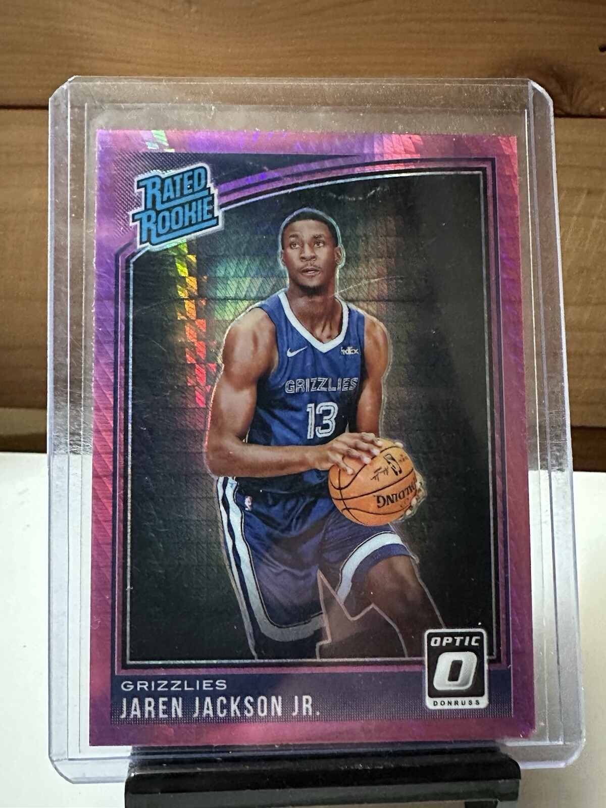 2018-19 Panini Donruss Optic Jaren Jackson Jr. Pink Hyper Prizm Rookie Card #188
