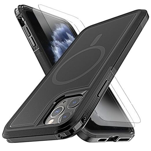 for iPhone 11 Pro Max Case, [Compatible with MagSafe][10Ft Anti fall Black