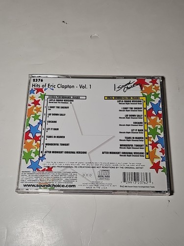 SOUND CHOICE STAR SERIES POP/ROCK - ERIC CLAPTON - VOL 1 - SC2376 -LOT 4022 - Picture 2 of 6