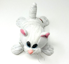 1980s Tonka Pound Purrries Pur-r-ries White Gray Striped Cat 7 Inch Vintage