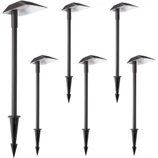 6-Pack 5W LED Landscape Lighting, Low Voltage Garden Pathway Light