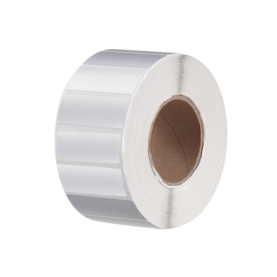 Rectangle Label Sticker Metallic Silver 1.57x0.8 Inch 1 Row 2000 1 Roll DIY