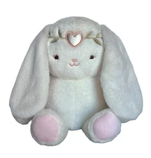 Lambs & Ivy Pixie Bunny Rabbit Heart Crown Stuffed Animal Plush 10"