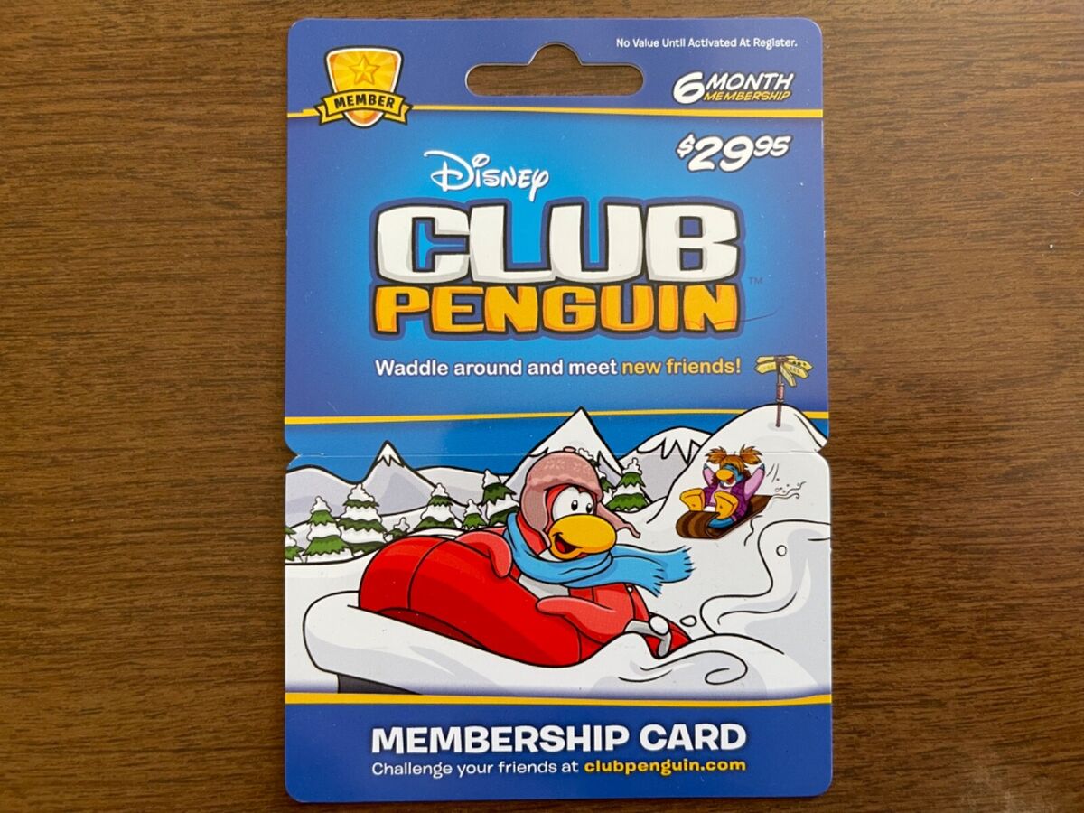 Disney Club Penguin Online Game Membership Card NOT ACTIVATED $0